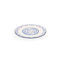 Enamel Metal Tray Round Blue Floral 30cm