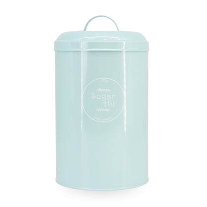 Blue Enamel Metal Sugar Coffee Tea Canister
