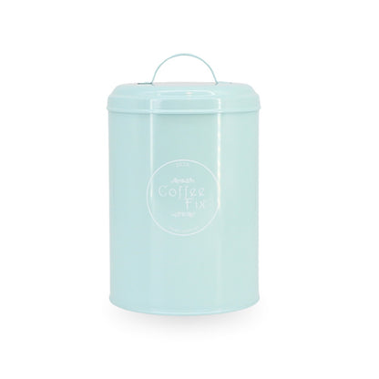 Blue Enamel Metal Sugar Coffee Tea Canister