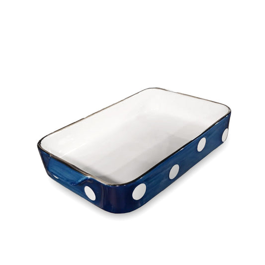 Ceramic Casserole Dish Blue Large