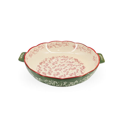 Vintage Ceramic Baking Dish - Round