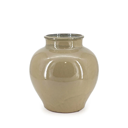 Ceramic Beige Vase Round 28cm