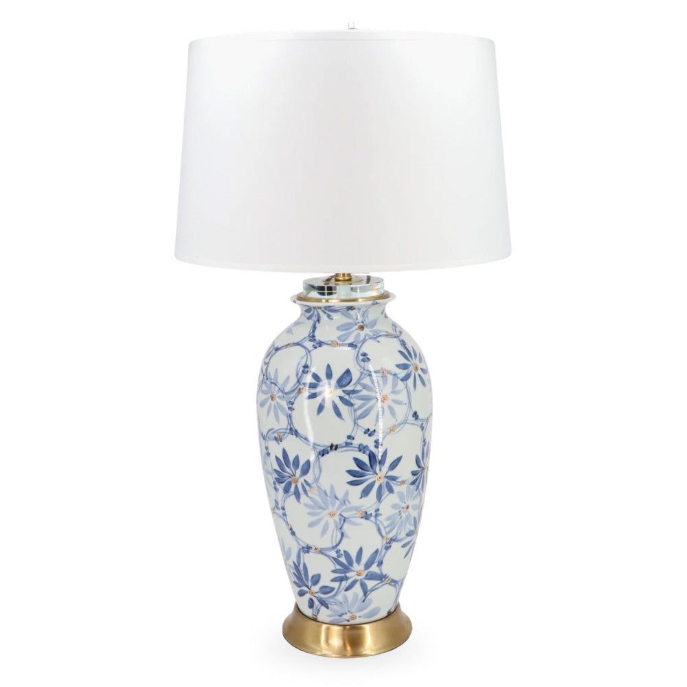 Ceramic Table Lamp China Blue 75cm