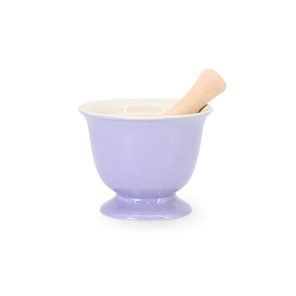 Ceramic Mortar And Wooden Pestle