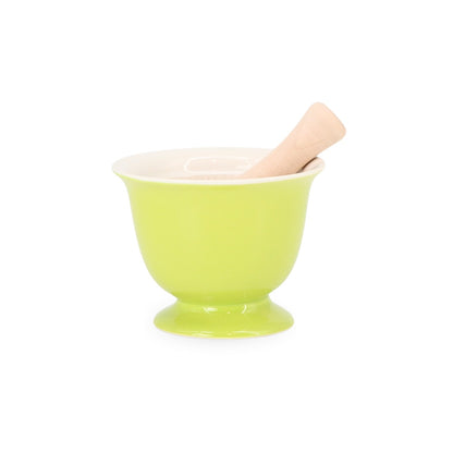Ceramic Mortar And Wooden Pestle