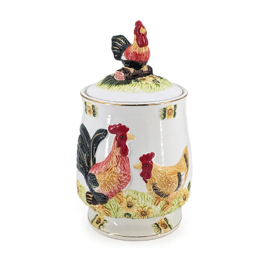 Vintage Ceramic Rooster Cookie Jar L