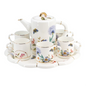 Ceramic Tea Set On Spinning Tray White