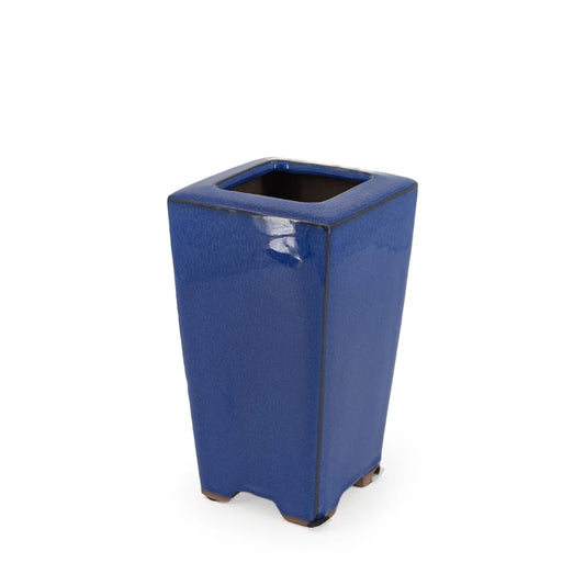 Ceramic Vase Square Blue 20cm