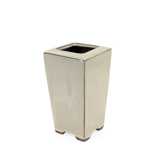 Ceramic Vase Square Beige 20cm