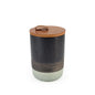 Ceramic Canister w/ Wooden Lid Black