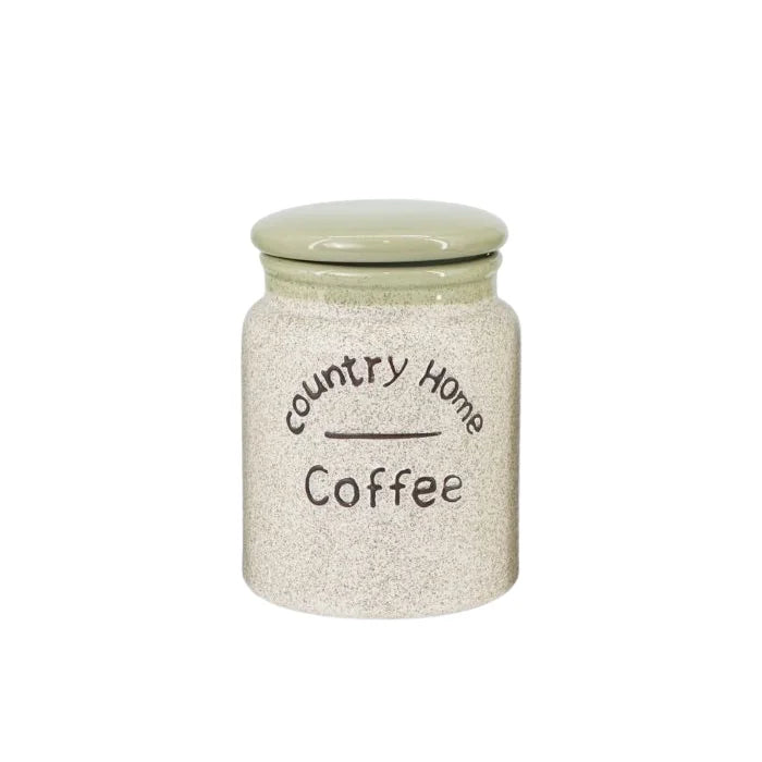 Green Country Ceramic Sugar Tea Coffee Jars