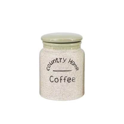Green Country Ceramic Sugar Tea Coffee Jars