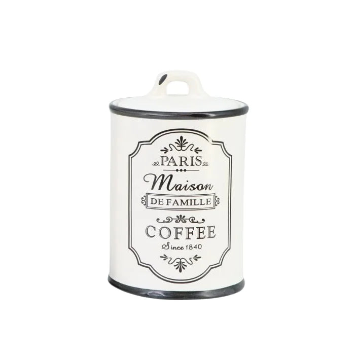 White Ceramic Sugar Tea Coffee Jars