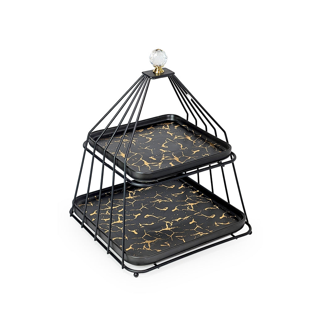 Ceramic Dessert Stand Two Layer