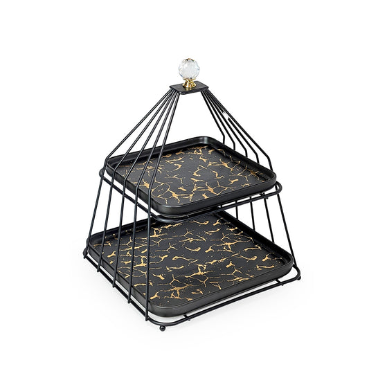 Ceramic Dessert Stand Two Layer
