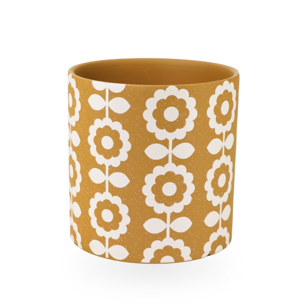 Ceramic Planter Floral 17cm