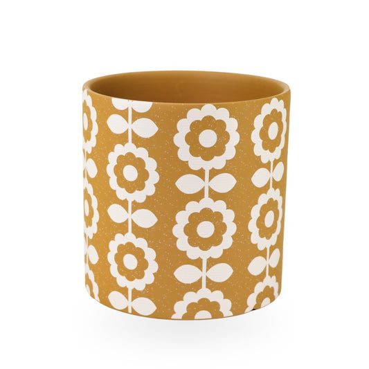 Ceramic Planter Floral 17cm
