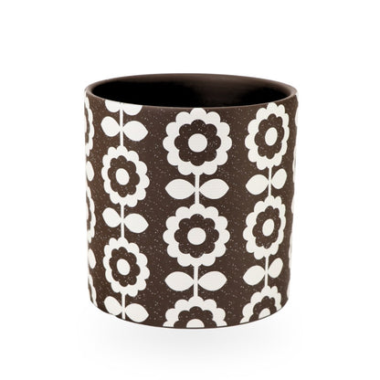 Ceramic Planter Floral 17cm