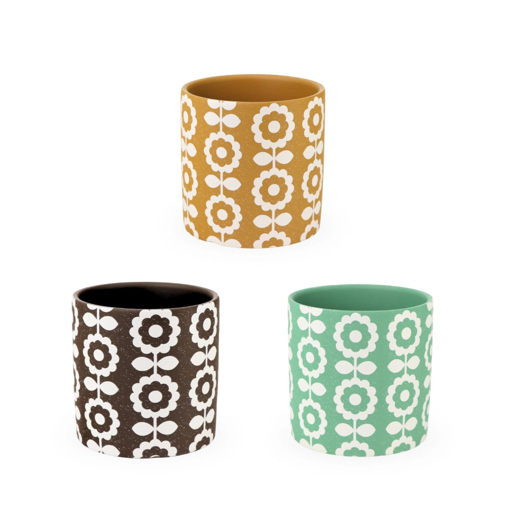 Ceramic Planter Floral 14cm