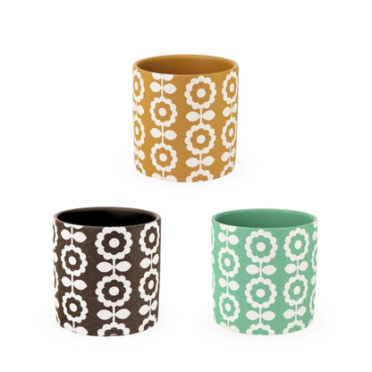 Ceramic Planter Floral 14cm