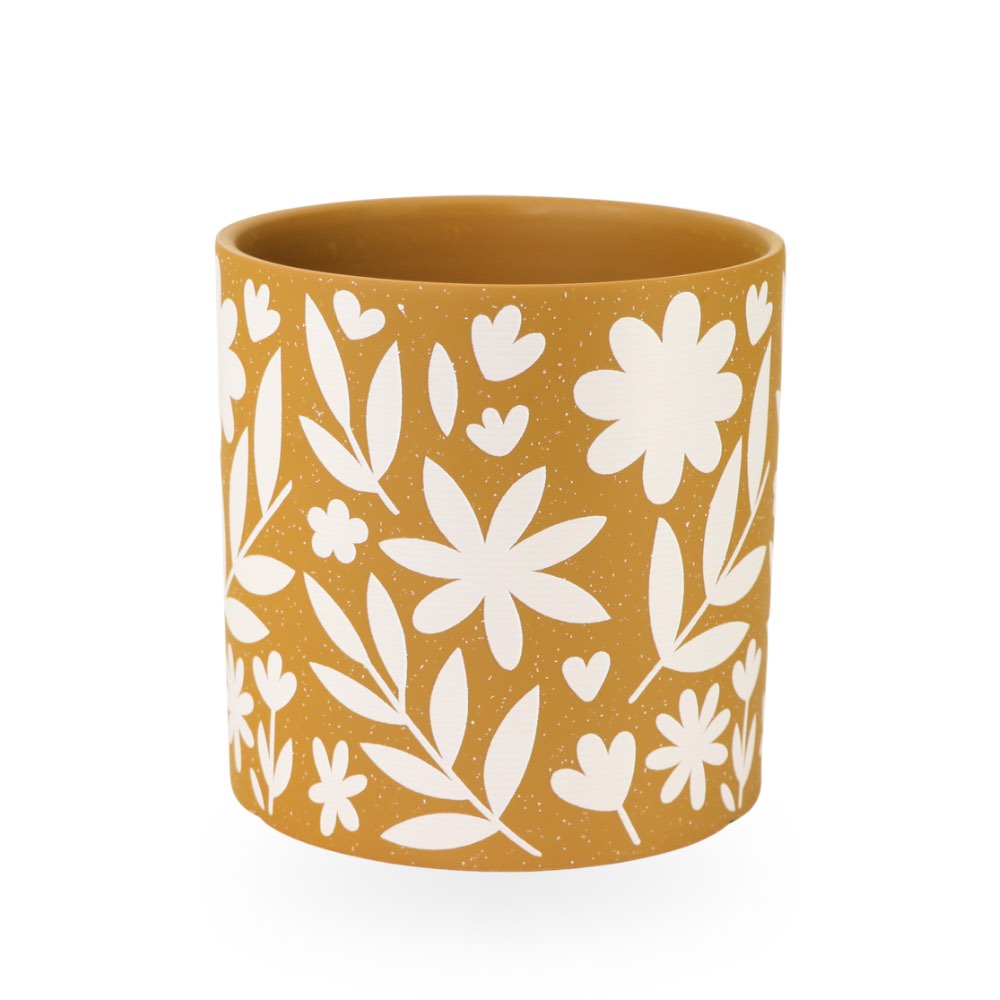 Ceramic Planter Floral 17cm