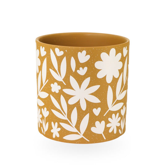 Ceramic Planter Floral 17cm