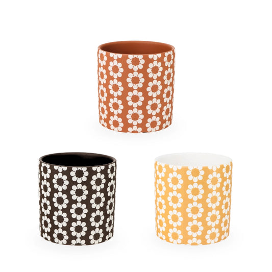 Ceramic Planter Floral 14cm