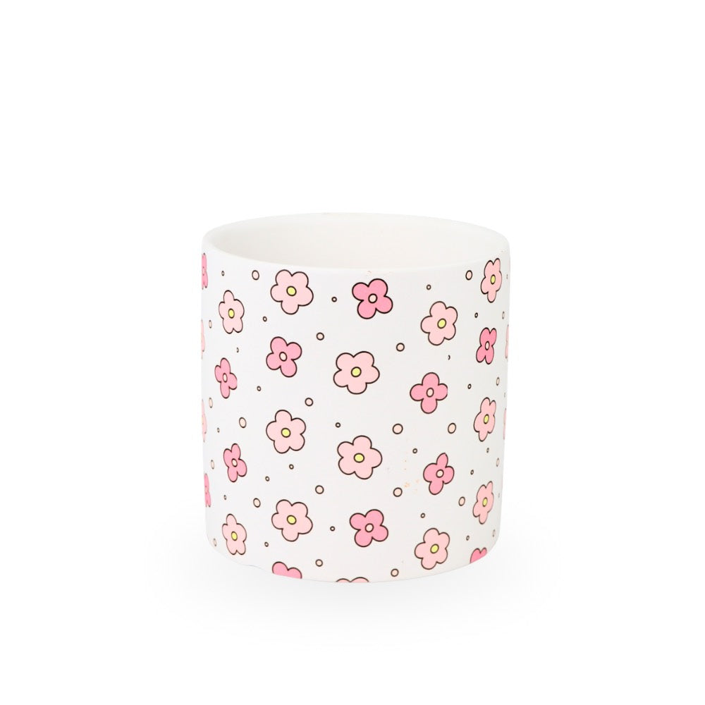 Ceramic Planter Floral 14cm
