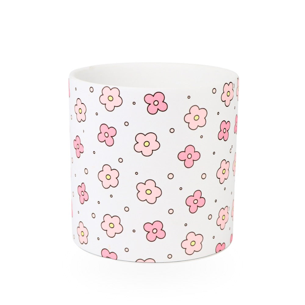 Ceramic Planter Floral 17cm