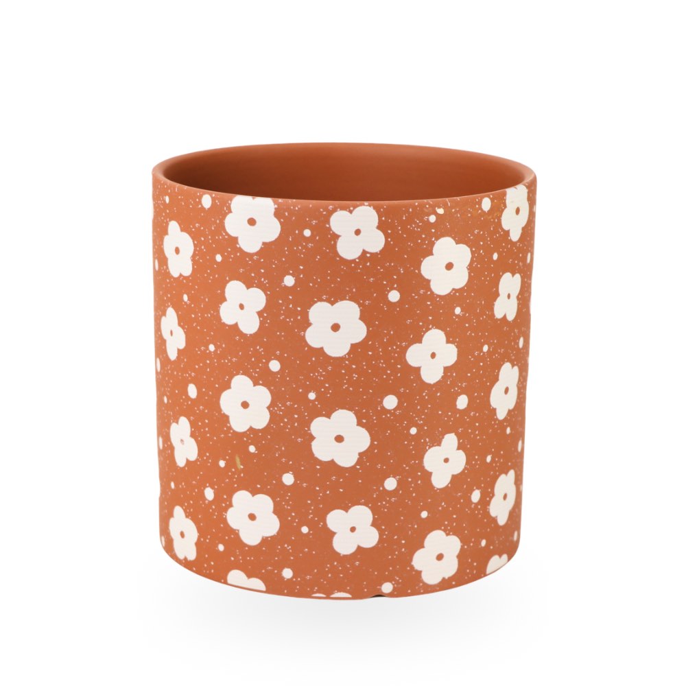 Ceramic Planter Floral 17cm