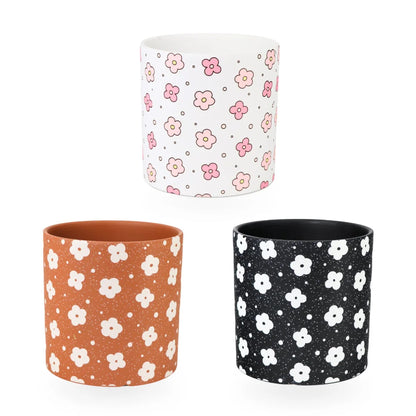 Ceramic Planter Floral 17cm