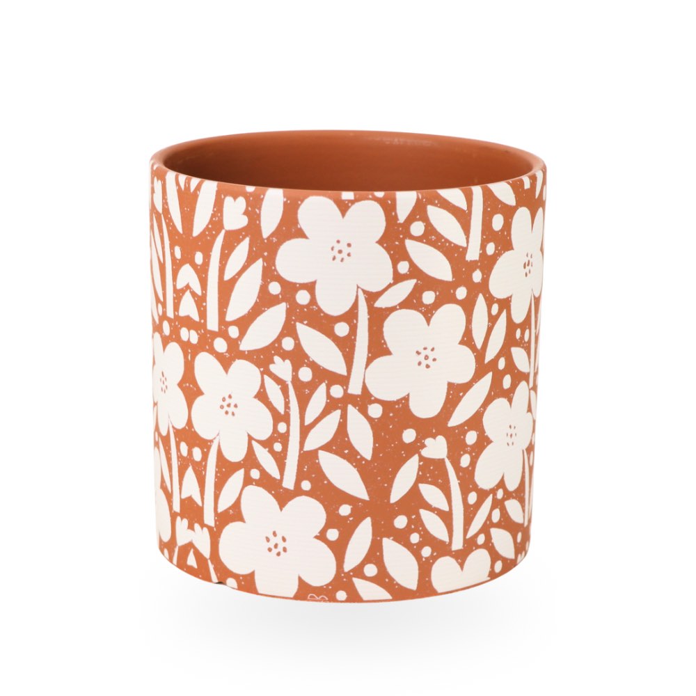 Ceramic Planter Floral 17cm
