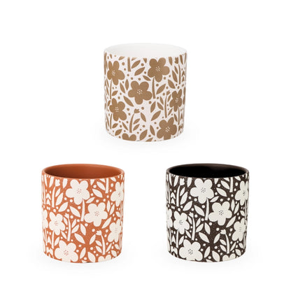Ceramic Planter Floral 14cm