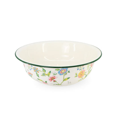 Enamel Metal Floral Basin Bowl 35cm