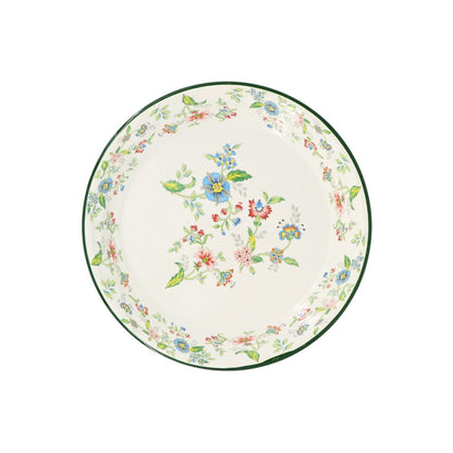 Enamel Metal Tray Round Floral 40cm