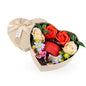 Scented Candle & Soap Flowers Gift Set Heart Beige