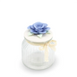 Glass Canister w/ Lid Blue Rose Small
