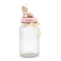Glass Canister w/ Lid Baby Large Pink