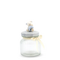 Glass Canister w/ Lid Bear Small Blue