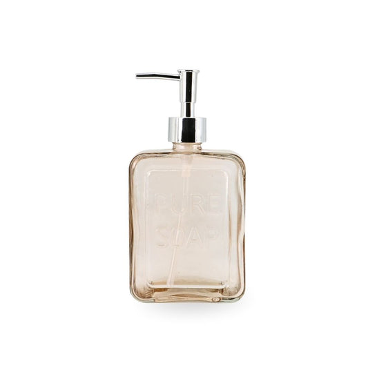 Vintage Glass Lotion/Soap Dispenser Yellow