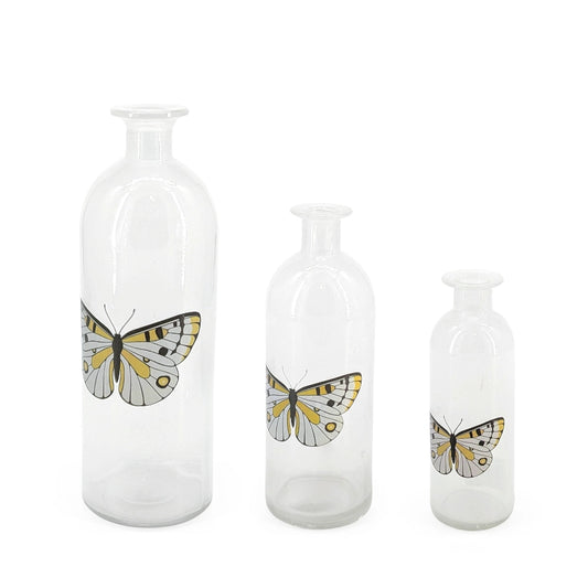 Butterfly Glass Bottle Vases