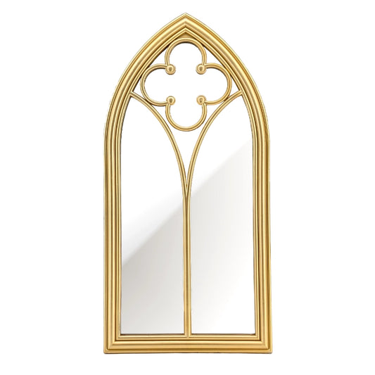 Gold Plastic Framed Mirror Arch 70cm