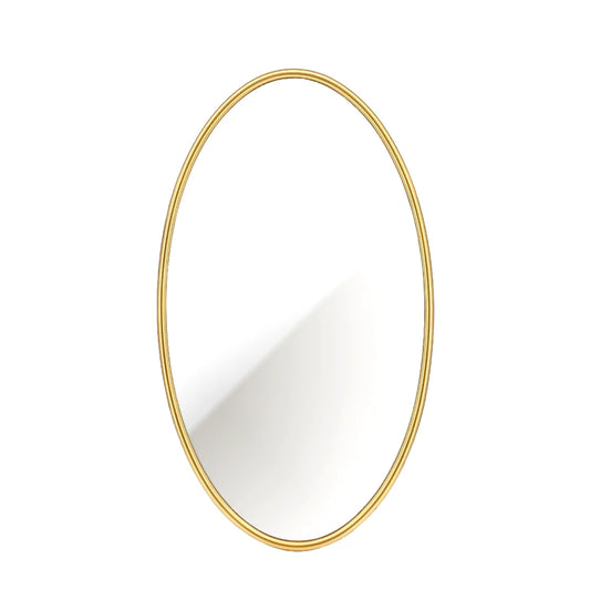 Gold Plastic Framed Mirror Oval 60cm