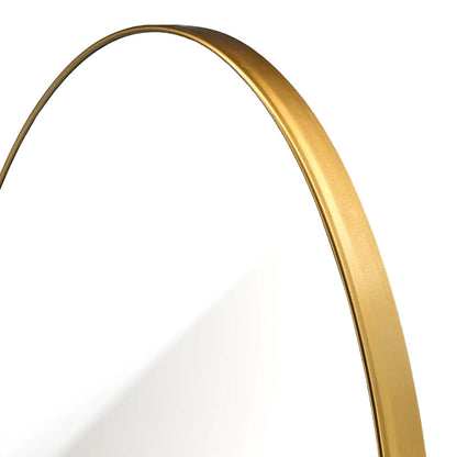 Gold Plastic Framed Mirror Oval 77cm