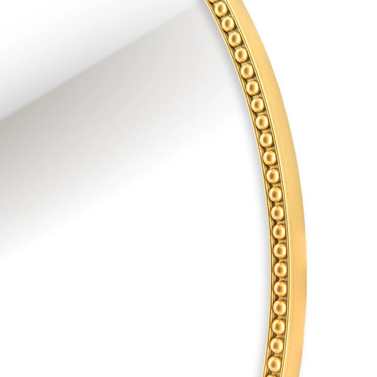 Gold Plastic Framed Mirror Round 50cm