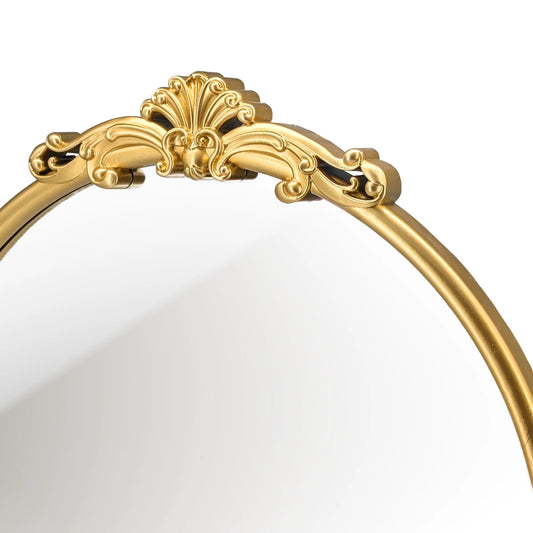 Gold Plastic Framed Mirror Round 65cm
