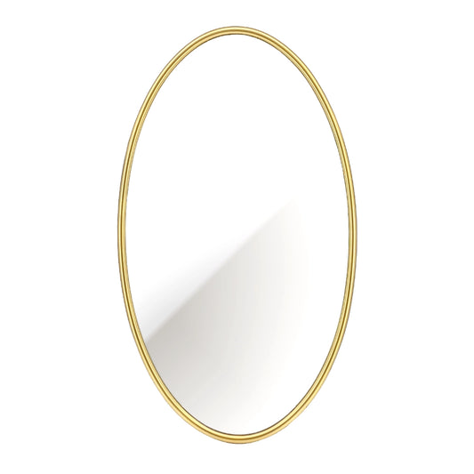 Gold Plastic Framed Mirror Oval 60cm