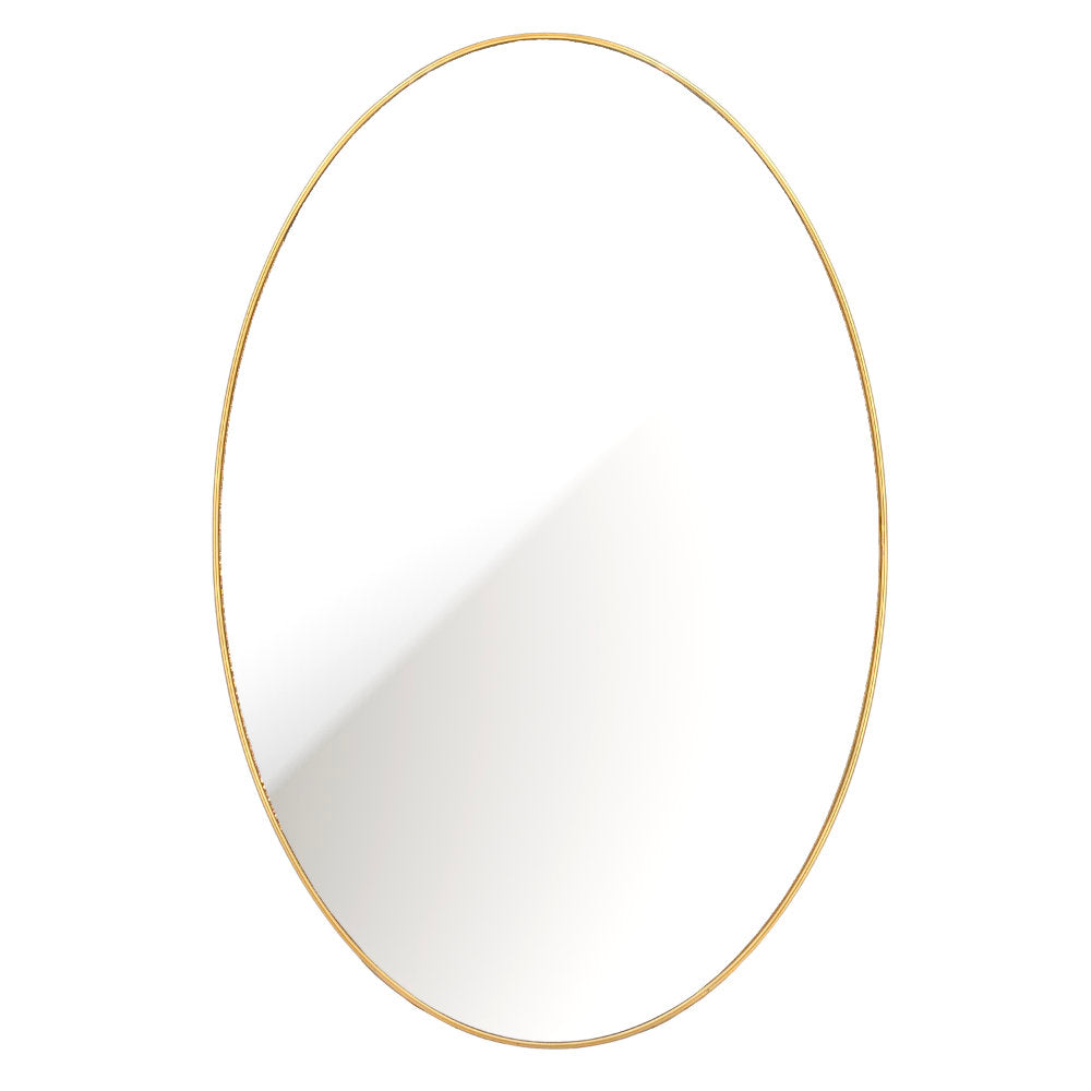 Gold Plastic Framed Mirror Oval 77cm