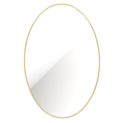 Gold Plastic Framed Mirror Oval 77cm