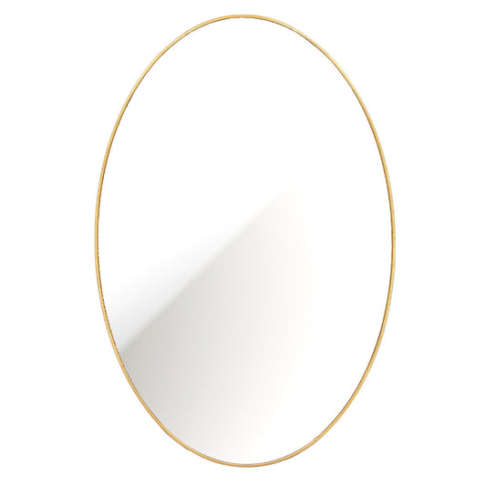 Gold Plastic Framed Mirror Oval 77cm